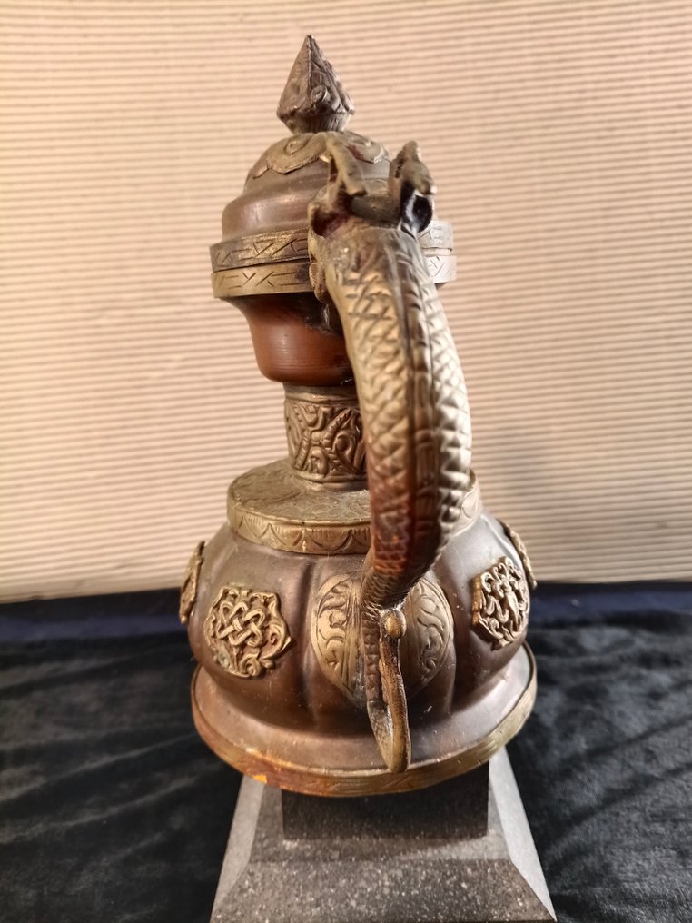 茶壶 - 銅, 銅綠青銅 - 尼泊爾 - 加德满都谷地 #3.2