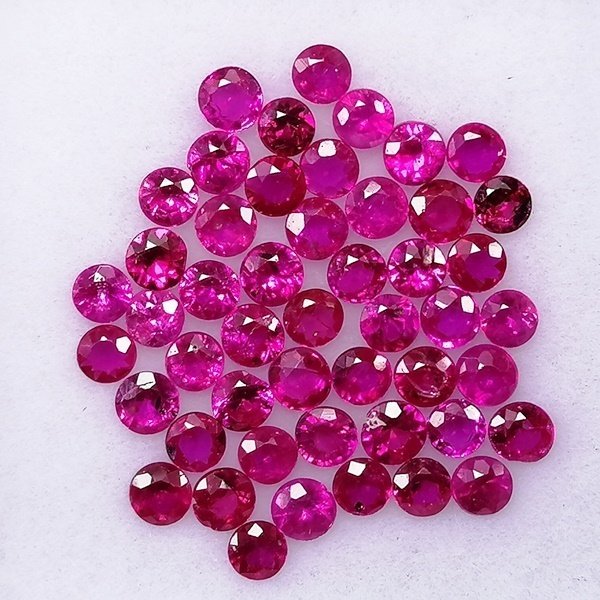 没有保留价 - 49 pcs  红色 红宝石  - 1.90 ct - 西班牙宝石学院（IGE） - 次要的 #1.0