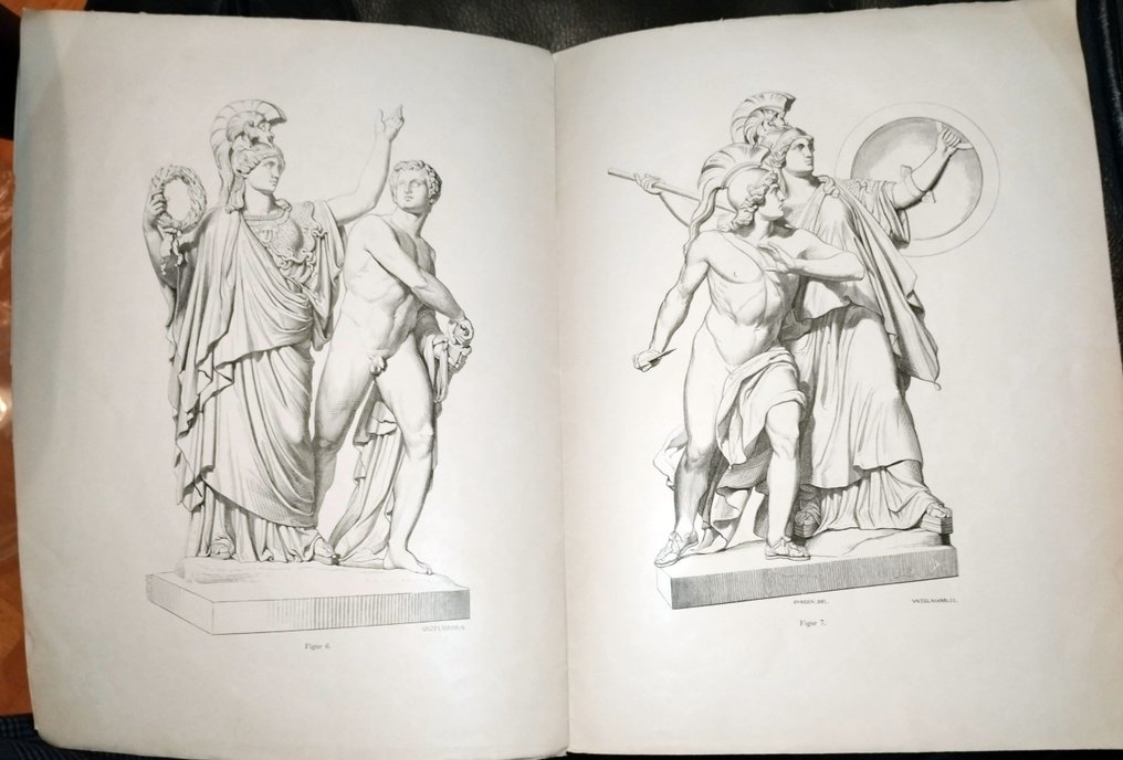 (Schinkel u.a.) - Die Marmor - Gruppen auf der Schloss - Brücke in Berlin - 1857 #3.2