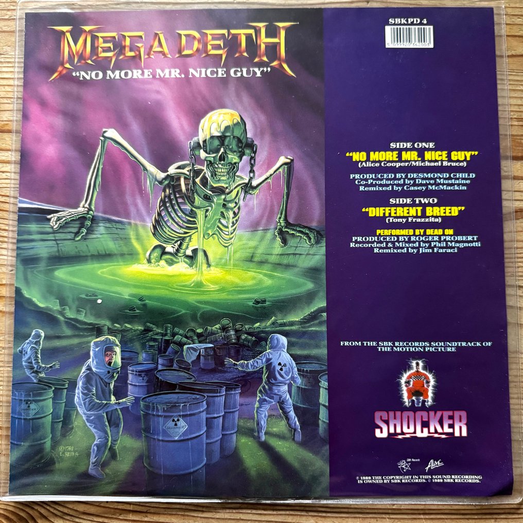 Megadeth - No More Mr. Nice Guy - rare UK Picturedisc - Disco de vinil - Disco com imagem - 1989 #1.0