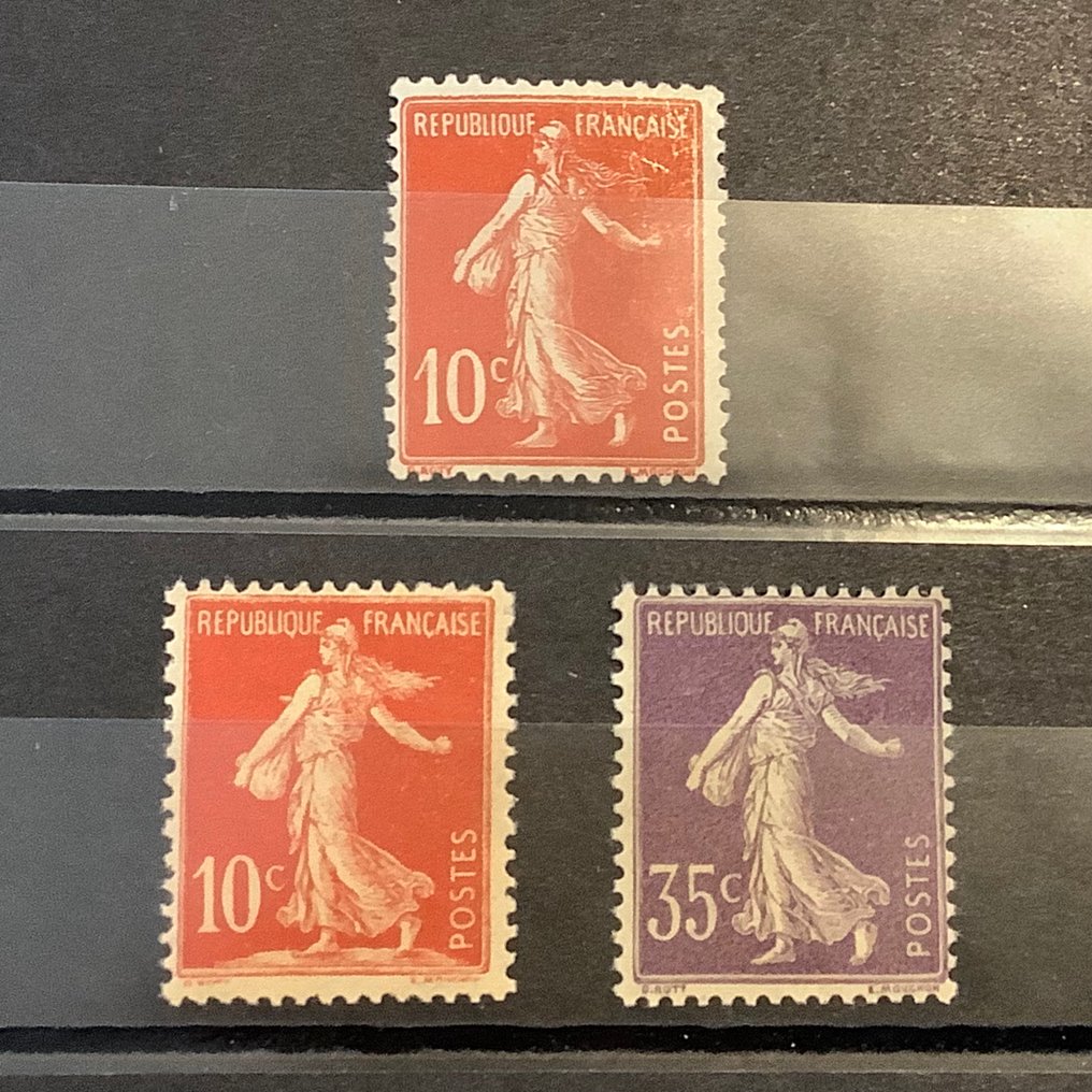 Frankrig 1906 - Semeuse plein fond - Yvert 134/136 #3.2