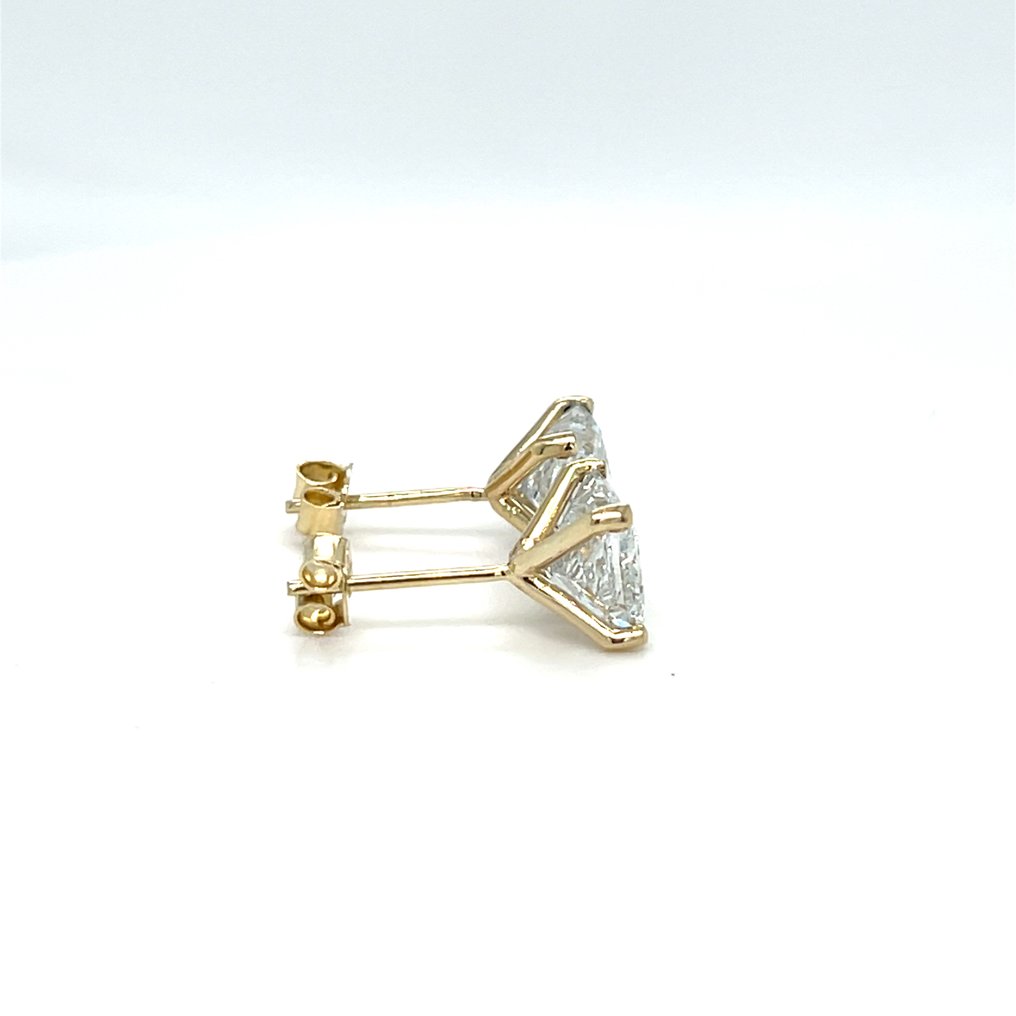 Boucles d'oreilles - 14 carats Or jaune - 4.08ct. tw. Diamant (Cultivé en laboratoire) #3.2