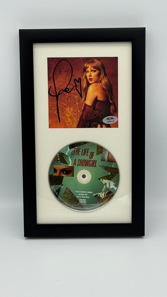 Taylor Swift - "The Life of a Showgirl" Autographed Display with PSA Certification #1.0