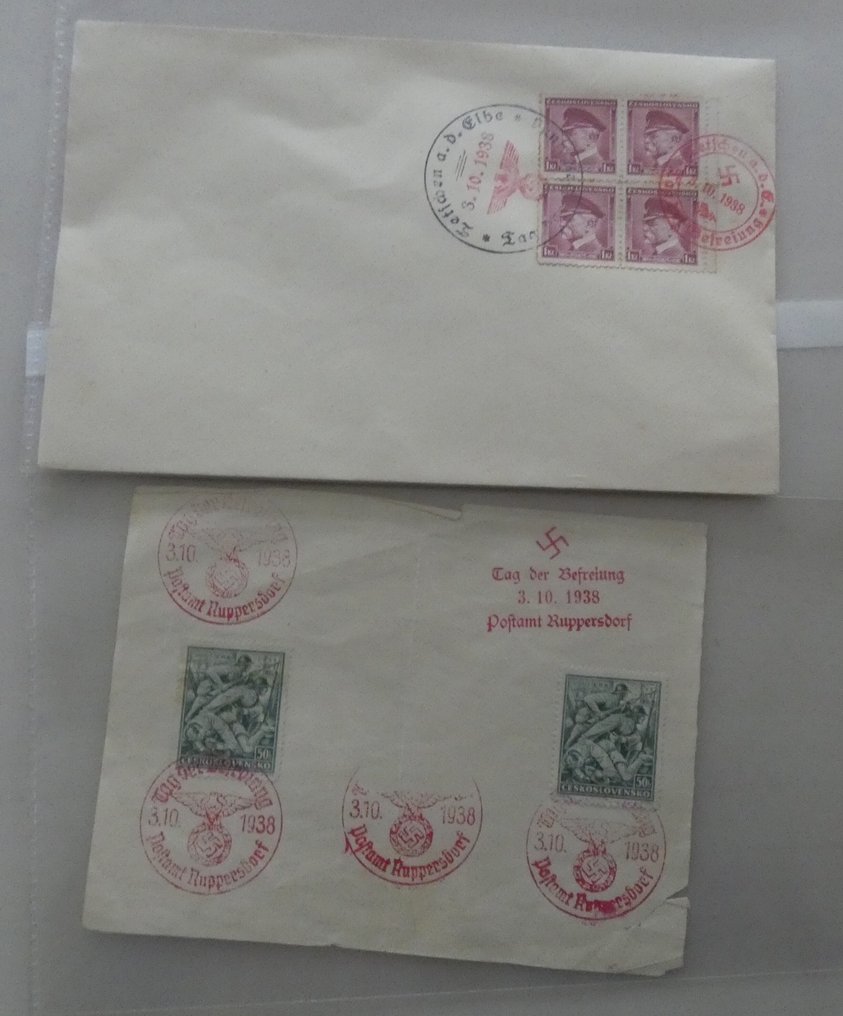 German Empire 1938 - Post items mostly with special cancellation. - Deutsches Reich - Sudetenland #3.2