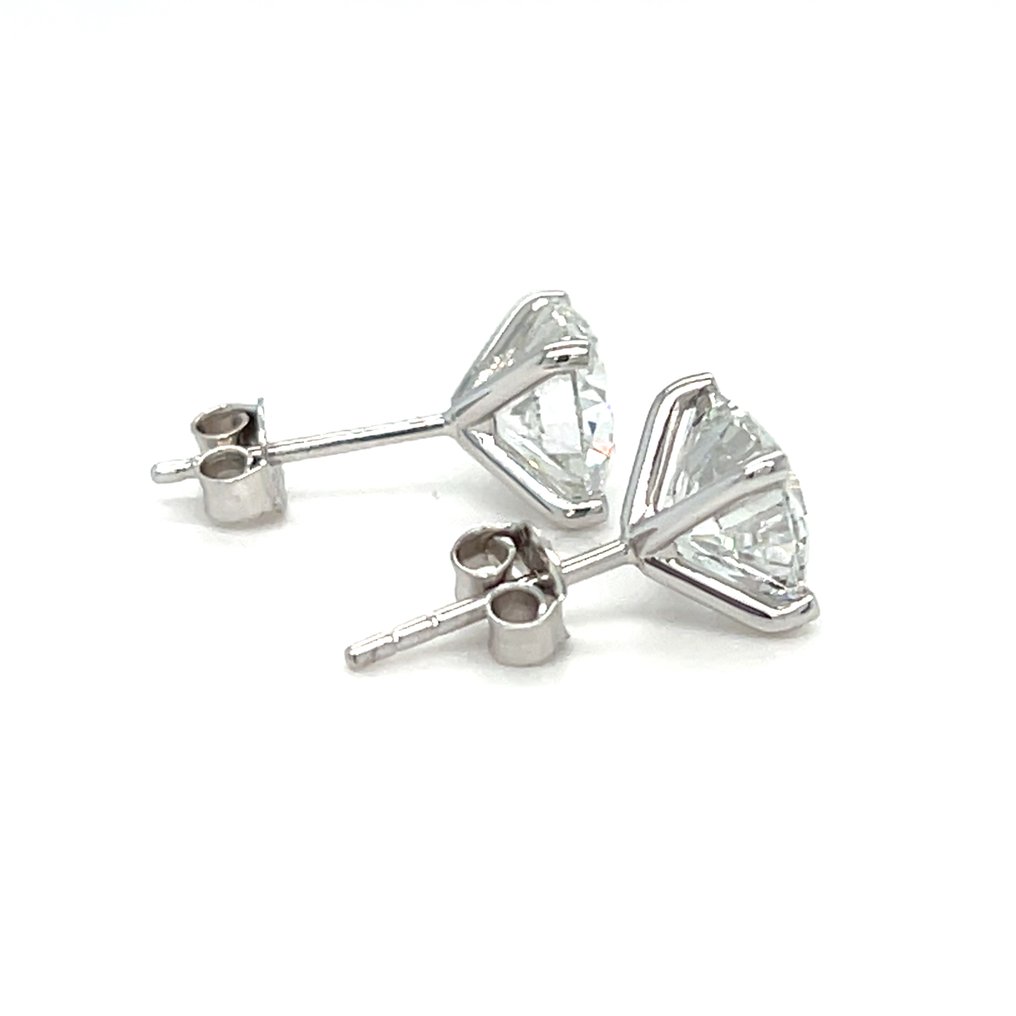 χωρίς τιμή ασφαλείας - Σκουλαρίκια - 14 καράτια Λευκός χρυσός - 2.01ct. tw. Διαμάντι (Εργαστηριακής καλλιέργειας) #4.3