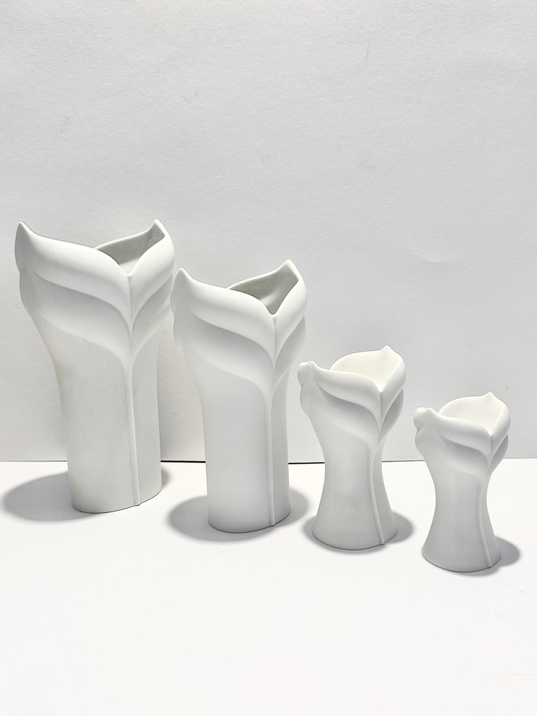Rosenthal - Uta Feyl - 花瓶 (4) -  Calla - Bisquit瓷器 - 2个花瓶和2个烛台 #2.1
