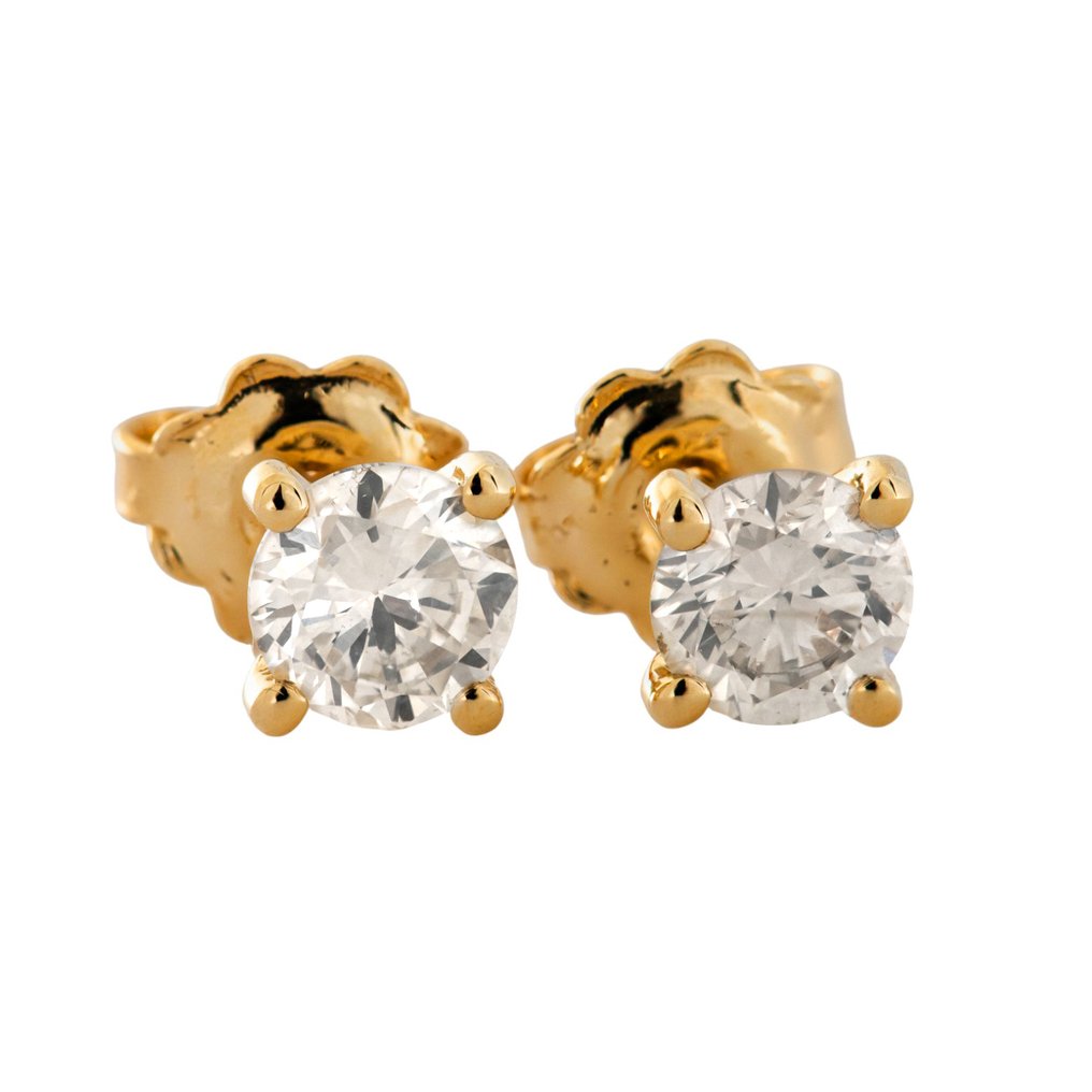 沒有保留價 - 耳環 - 14 克拉 黃金 -  1.08ct. tw. 鉆石 (天然) #4.3