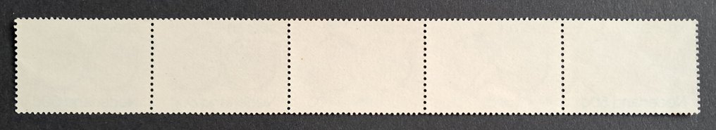 荷兰  - NVPH 1078f 在一条邮票带中，包含5枚邮票，变体为“缺失的蓝图”。 #1.0