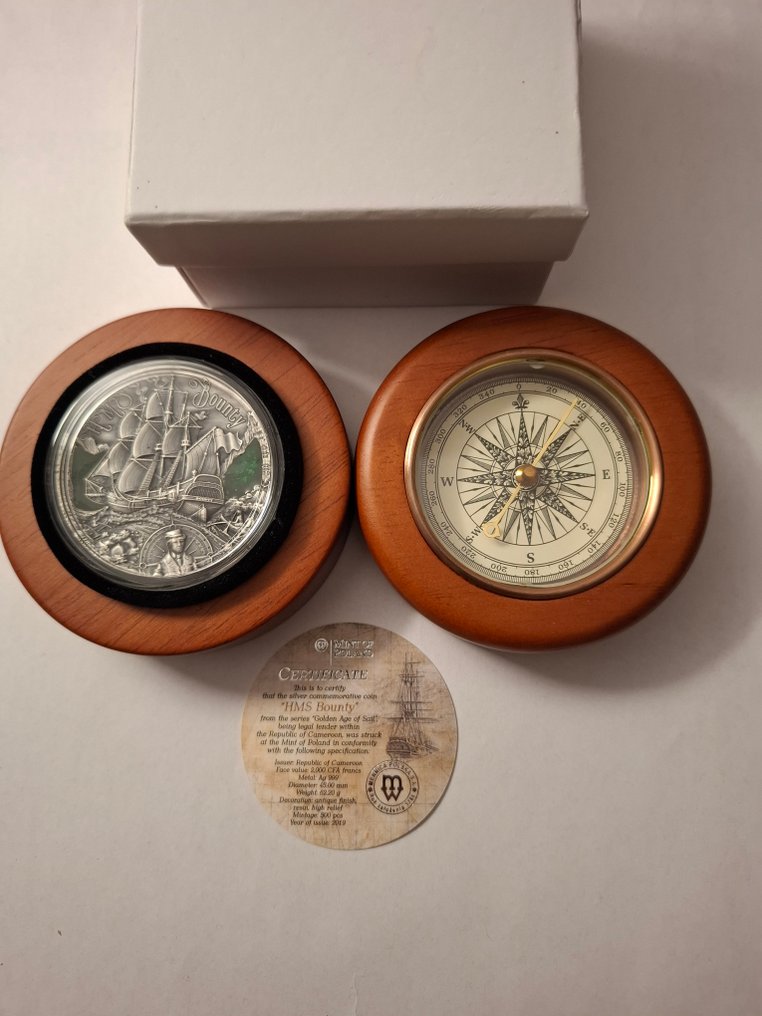 Cameroon. 2000 CFA Francs 2019 Golden Age of Sail - HMS Bounty (没有保留价) #2.1