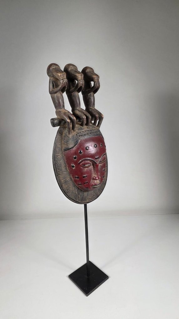 Ξύλινη μάσκα - Yaure - Ακτή Ελεφαντοστού  (χωρίς τιμή ασφαλείας) #2.1