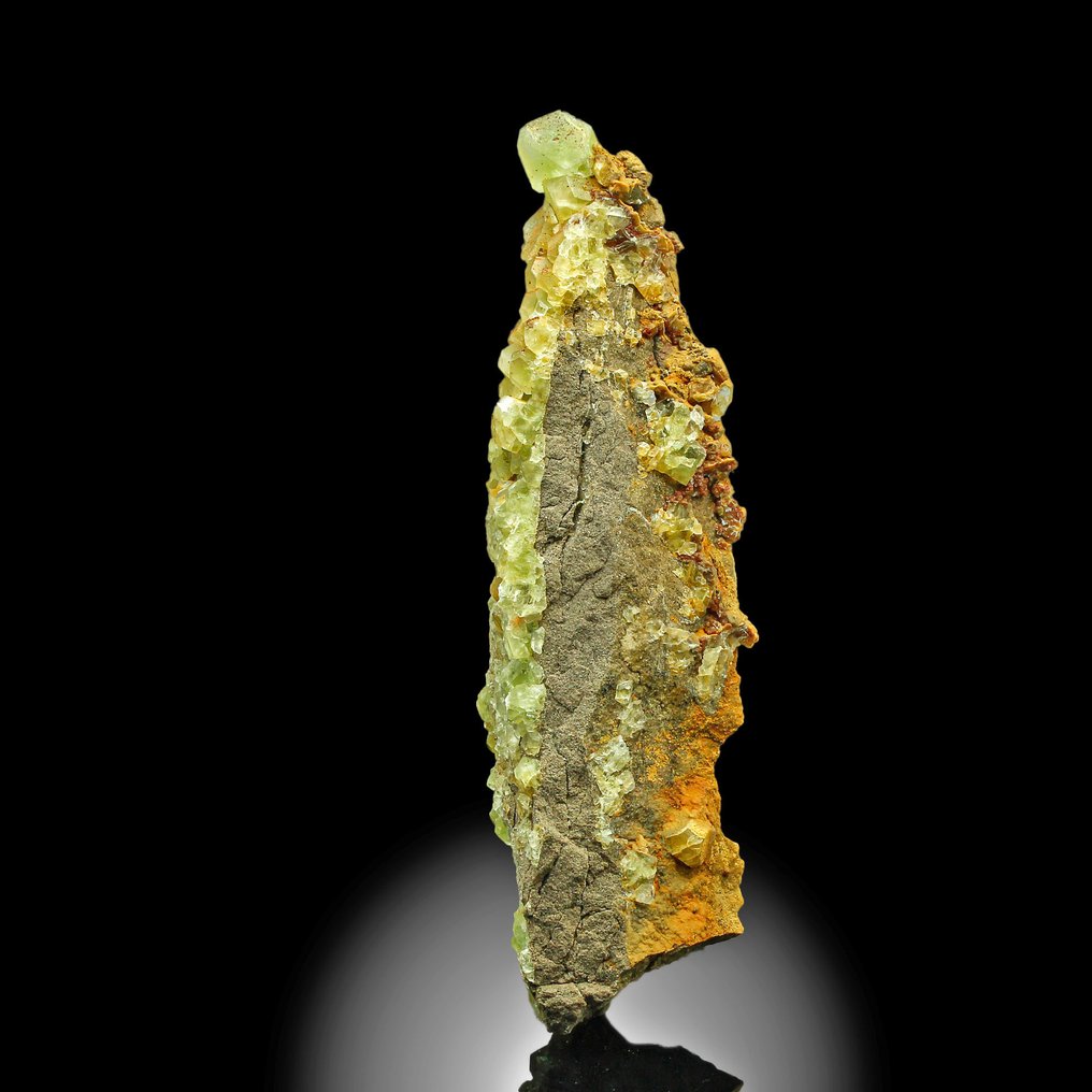 Museum-Grade Fluorite Crystals on matrix - Height: 22 cm - Width: 5.6 cm- 736 kg #4.3