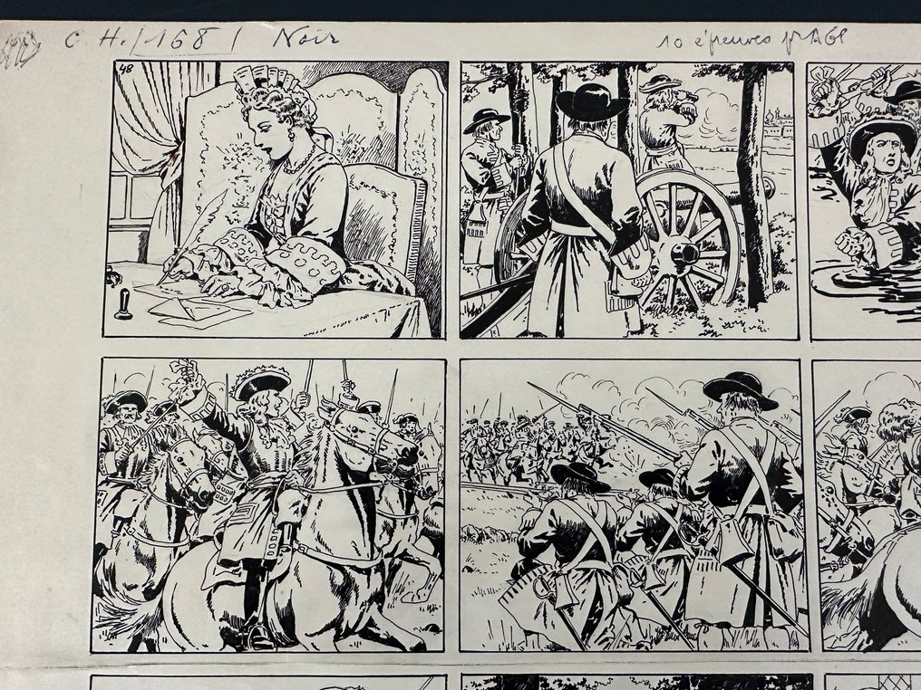 Le Rallic, Étienne - 1 Original page - les chercheurs d'aventures . coq hardi #168 - 1954 #1.0