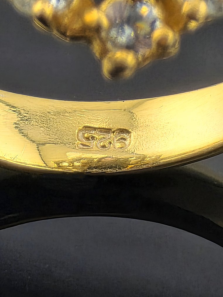 Turmalin - Srebro - Pierścionek - Color burst #4.3