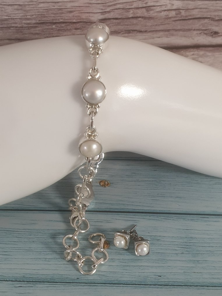 Argint, Perla - Set de bijuterii din 2 piese #2.1