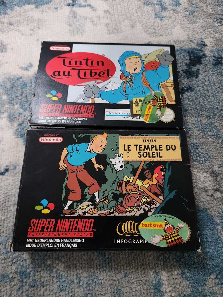Nintendo - Snes - TinTin au Tibet (Kuifje in Tibet) & TinTin Le Temple du Soleil (Kuifje Zonnetempel) FAH CIB - Video game - In original box #1.0