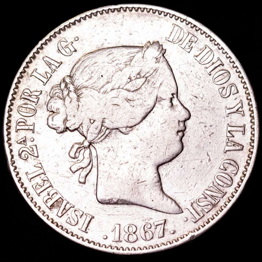 Espagne. Isabelle II. 1 Escudo Ceca de Madrid. Estrella de seis puntas. REINA DE LAS ESPAÑAS.  (Sans Prix de Réserve) #1.0