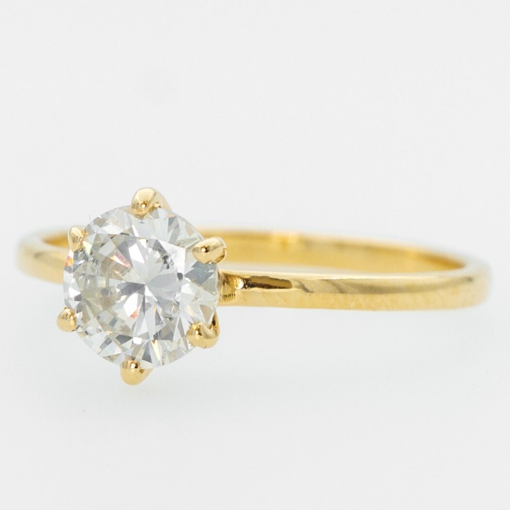 沒有保留價 - 戒指 - 18 克拉 黃金 -  1.05ct. tw. 鉆石 (天然) - GWLab #4.3