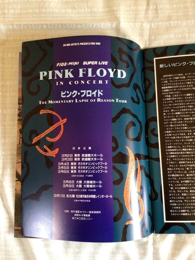Pink Floyd & Related - Tour Books e volantini promozionali (1988–1999) incl. Roger Waters, David Gilmour & Syd Barrett - 1988 #4.3