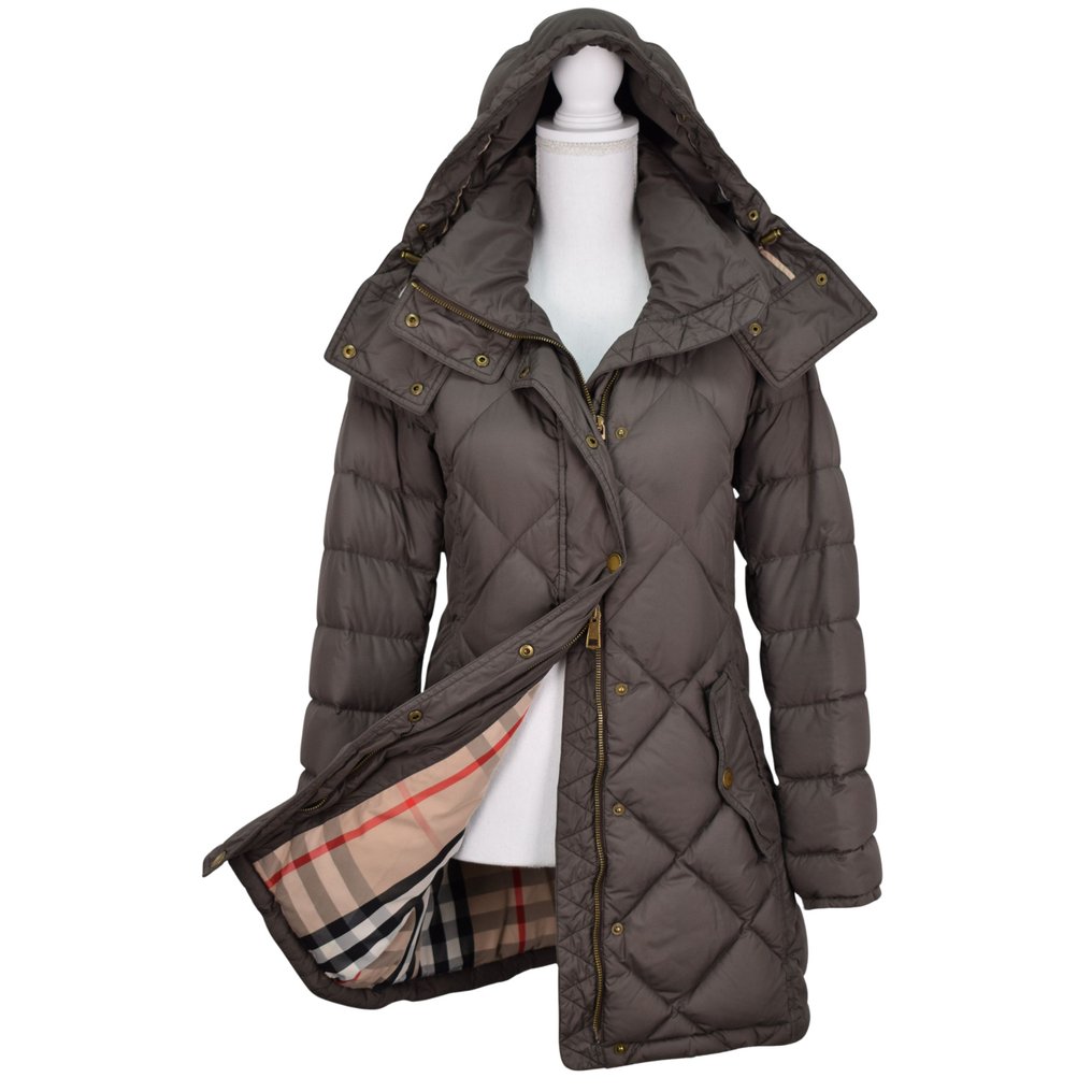 Burberry Brit White Goose Down With Nova Check Lining - Πουπουλένιο μπουφάν #1.0