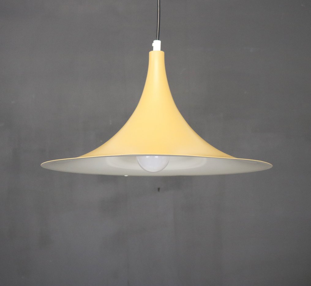 Gele trompetlamp - Hanging lamp - Deens design - Aluminium #4.3