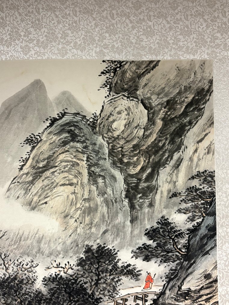 Όμορφη χειρογράφως ζωγραφισμένη κυλινδρική. - Χαρτί - Κίνα - 20th century #3.2