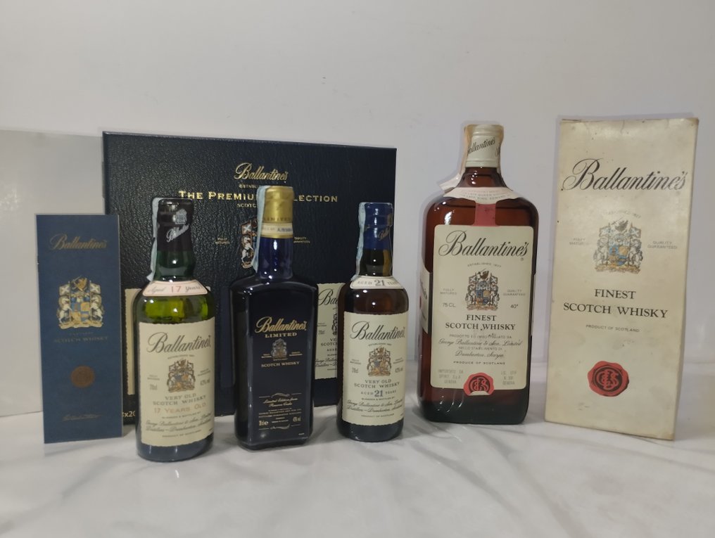 Ballantine's 17yo - Limited - 21yo - Finest  - b. Δεκαετία του 1990, Δεκαετία του 2000 - 20cl, 75cl - 4 μπουκαλιών #1.0