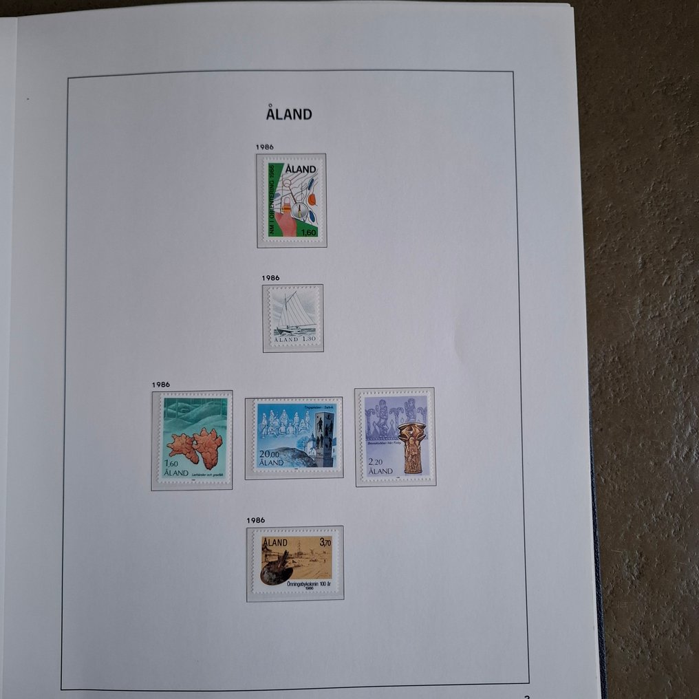 芬兰 1984/2001 - 奥兰群岛收藏邮票/邮票册/邮票块，盖有ATM邮戳 #3.2