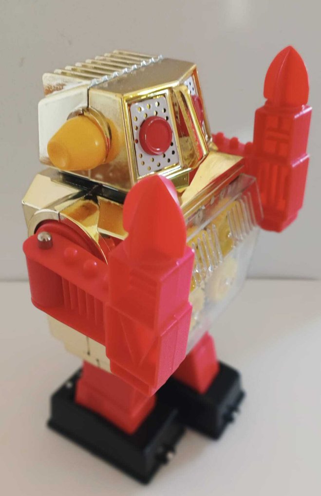 S.H. Horikawa - Tinnleke - Gear Robot Wind-Up Plastic Toy, Boxed - 1960-1970 - Japan #4.3