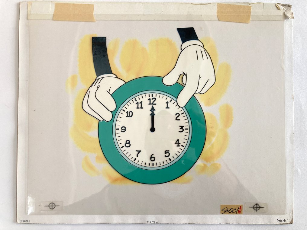 Mickey and Goofy Original Cel and Hand-Painted background from Disney Discovery Series - (Walt Disney, 1987) No Reserve #1.0