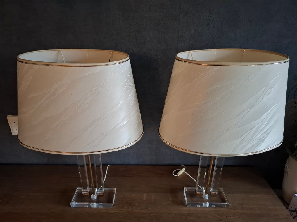 Bordlampe (2) - Plexiglas messing. #2.1