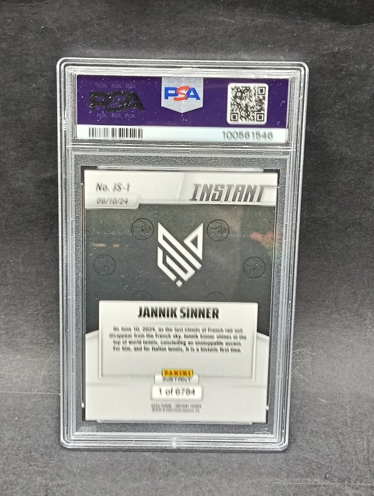2024 帕尼尼 Instant Jannik Sinner #JS1 ROOKIE - PSA 9 Graded card #1.0