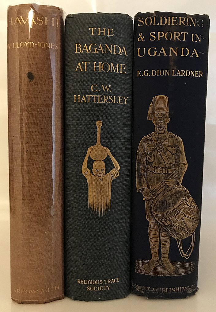 Lloyd-Jones, Hattersley, Lardner - x3 Books: Havash! Frontier Adventures in Kenya & The Baganda At Home & Soldiering and Sport in - 1908-1925 #1.0