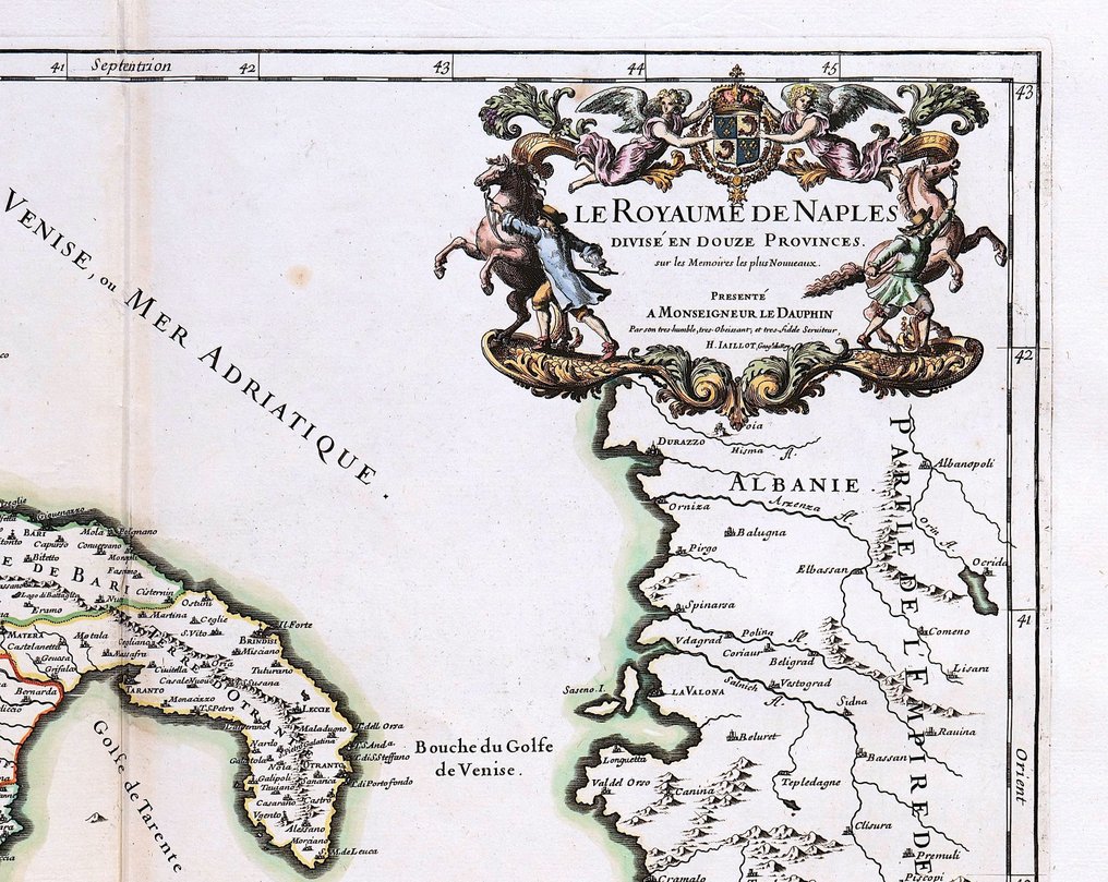 Italië - Zuid-Italië, Campanië, Calabrië, Basilicata, Puglia, Molise, Abruzzo; H. Jaillot - Le Royaume de Naples - 1681-1700 #2.1