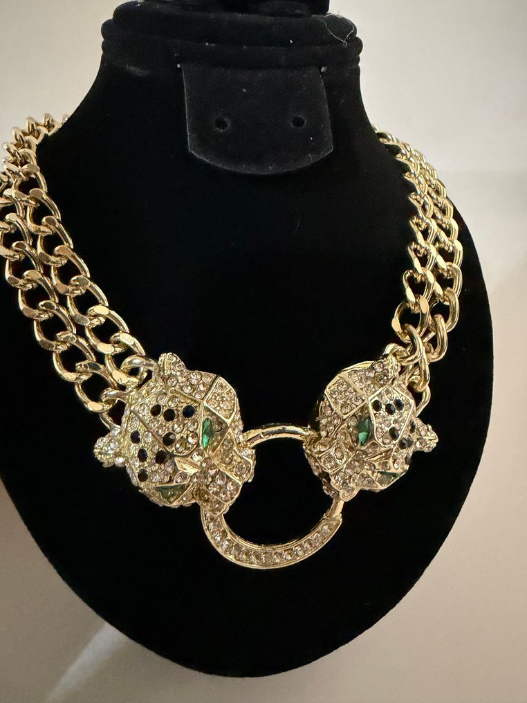 时尚镀金Cartier黑豹灵感项链 - 頸鏈 #4.3