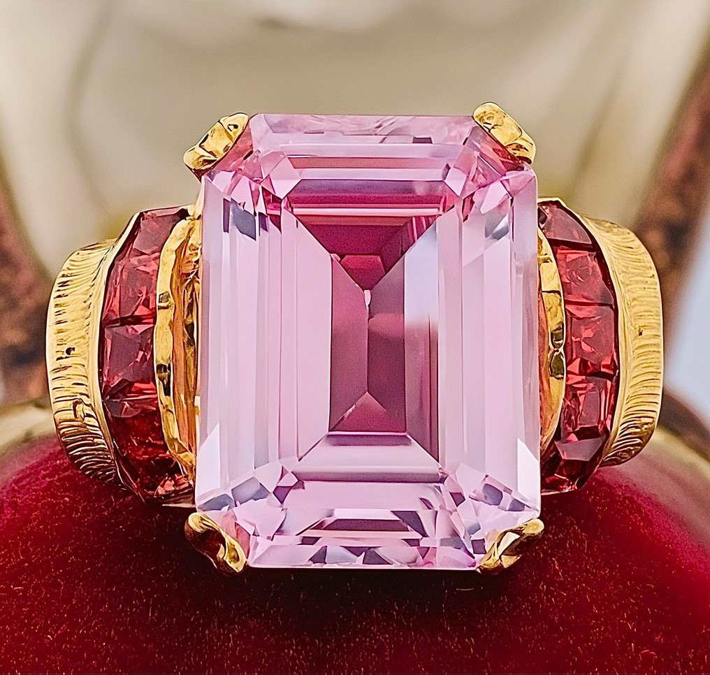 沒有保留價 - 戒指 - 9 節 黃金, 銀 合成寶石 - 石英 #1.0