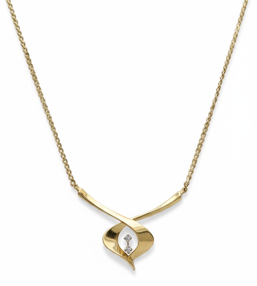 项链 - 14K包金 黄金 - 优雅的复古14K金 #1.0