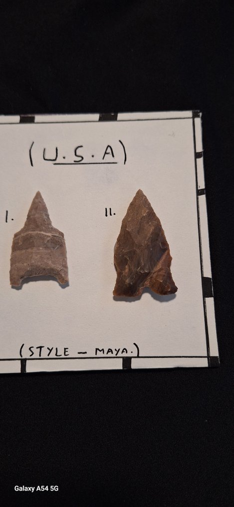 Νεολιθική Ίασπις Διπλό αιχμηρό σημείο συλλογής αρχαιολογίας ιδιωτικών ΗΠΑ στις Ηνωμένες Πολιτείες σε Τζάσπη. - 130 mm (χωρίς τιμή ασφαλείας) #3.2