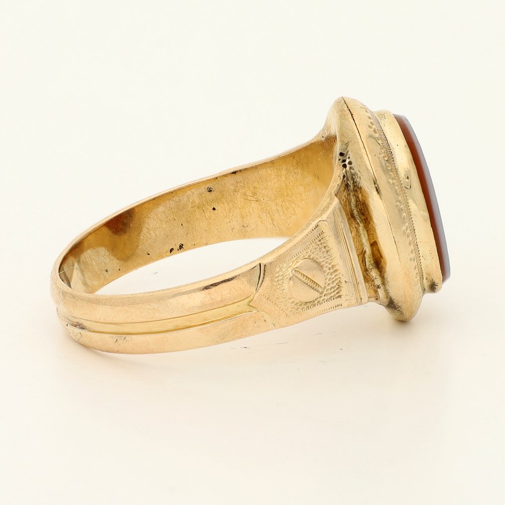 Gyűrű - 18 kt. Sárga arany - Agaat #4.3