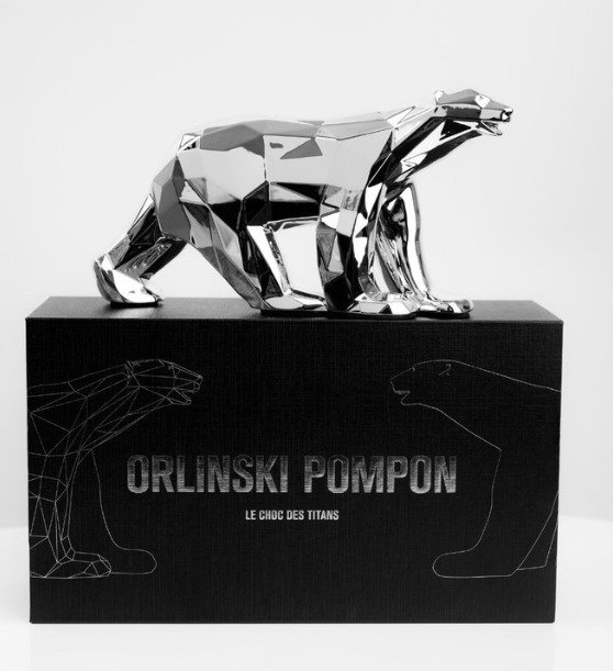 Richard Orlinski (1966) - Ours Pompon x Orlinski Silver Edition #3.2