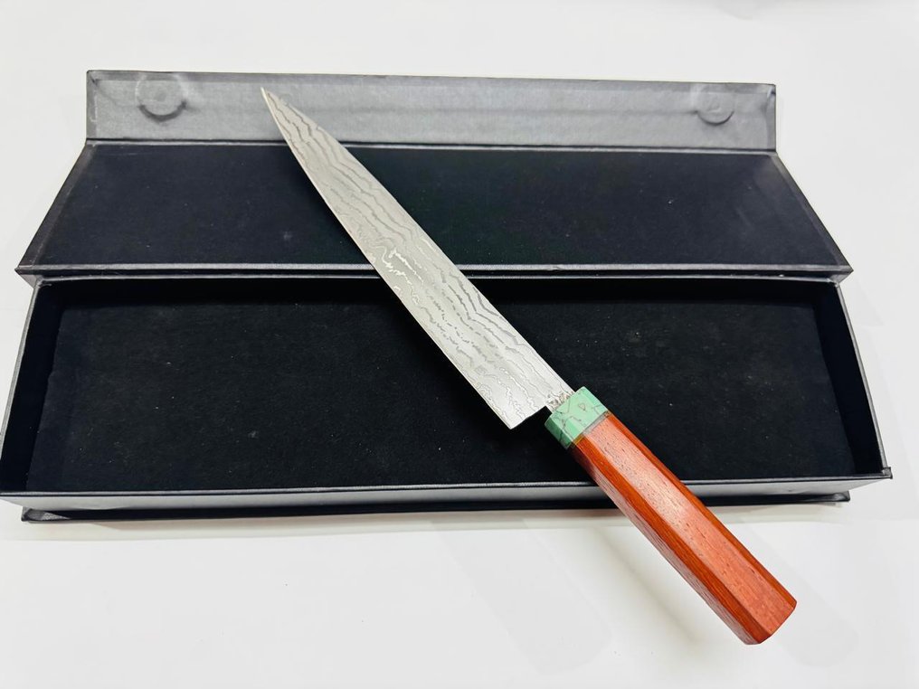 HexClad - 廚刀 - Carving knife -  日本切肉刀（025） - VG 10钢少钢环氧树脂天然木柄刀柄带盒子 - 日本 - 日本切肉刀 #4.3