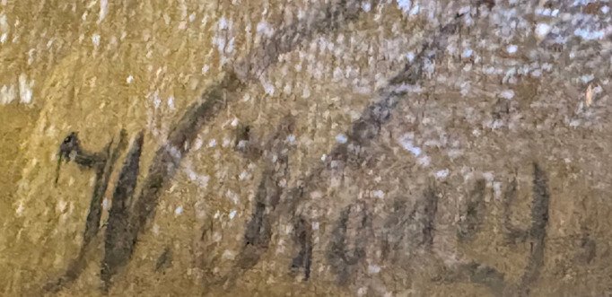 W Koning (XX) - Alpenlandschap Met Rustiek Kader #2.1