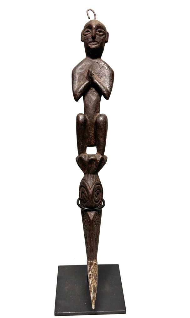 与祖先的仪式Phurba - 铁（铸）, 木 - 尼泊尔 - 20世纪第三季度 #1.0