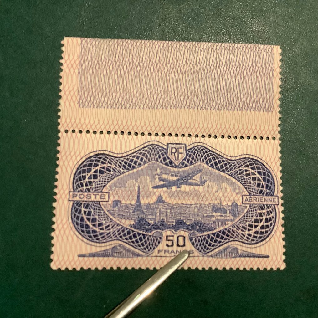 法國 1936 - 飞越巴黎 - 带边纸币 - Yvert PA 15 #1.0