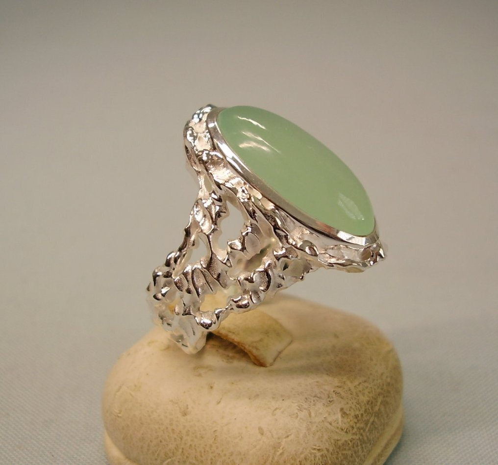 Ingen mindstepris - Ring Sølv - 14.00ct. tw. Akvamarin - Guldsmedearbejde #3.2