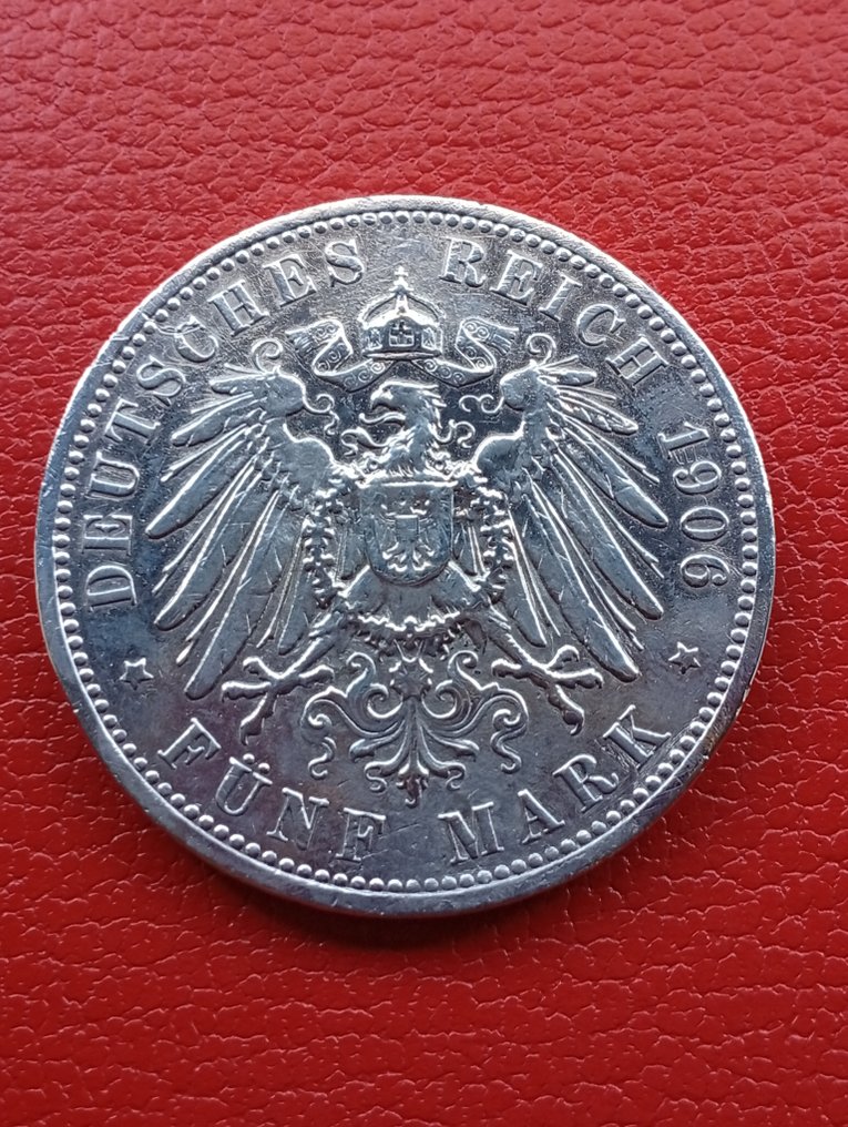 Γερμανία, Βασίλειο της Πρωσίας. 5 Mark 1906  (χωρίς τιμή ασφαλείας) #1.0