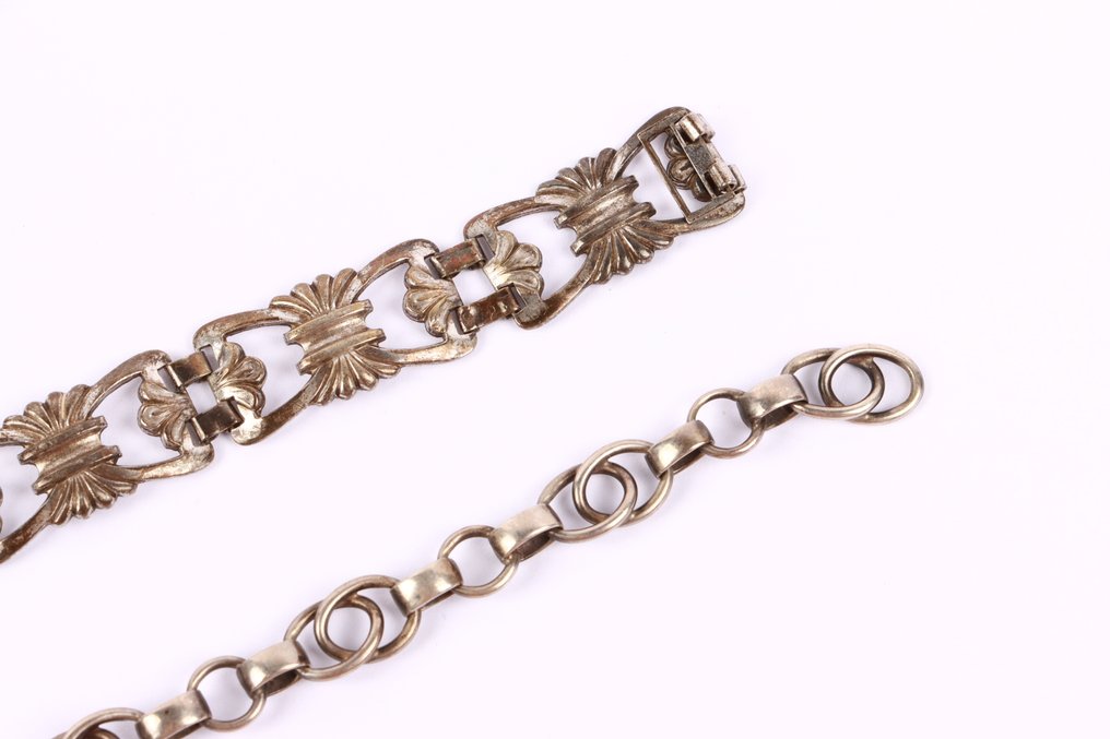 Zonder minimumprijs - Armband Zilver - twee vintage #3.2