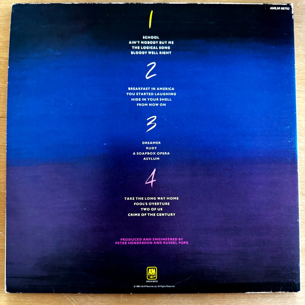 Supertramp - PARIS [first UK pressing] - LP - 1st Pressing - 1980 #1.0