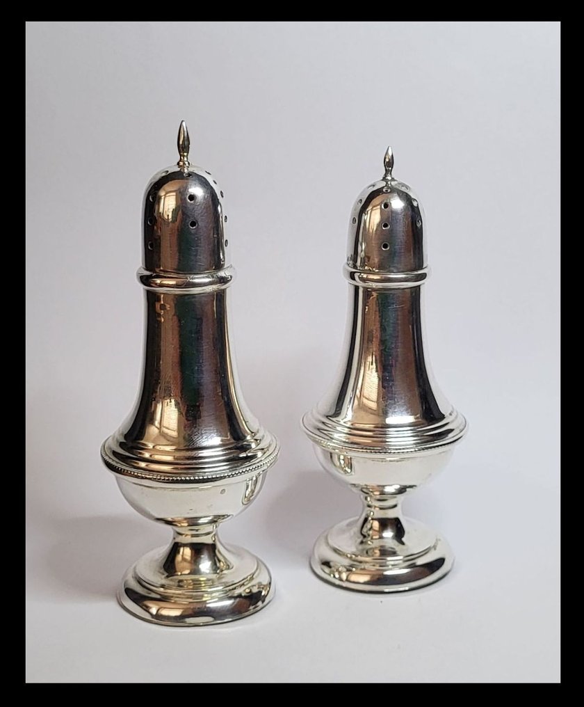2 Prachtige Peper en Zout strooiers Zilversmid Pleyt & de Wilde, Schoonhoven - Recipiente per sale, pepe o zucchero semolato (2) - .835 argento #1.0