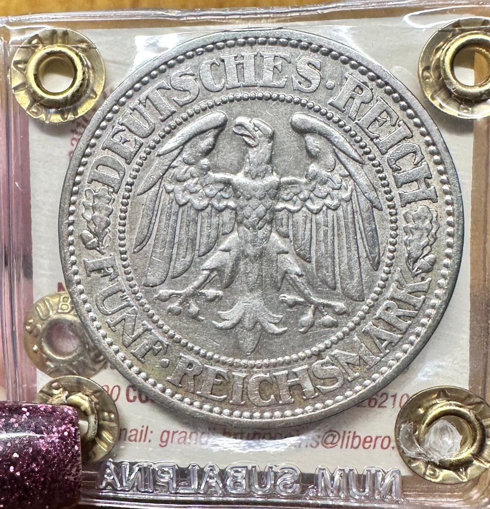 德國，威瑪共和國 5 Reichsmark 1930 A #1.0