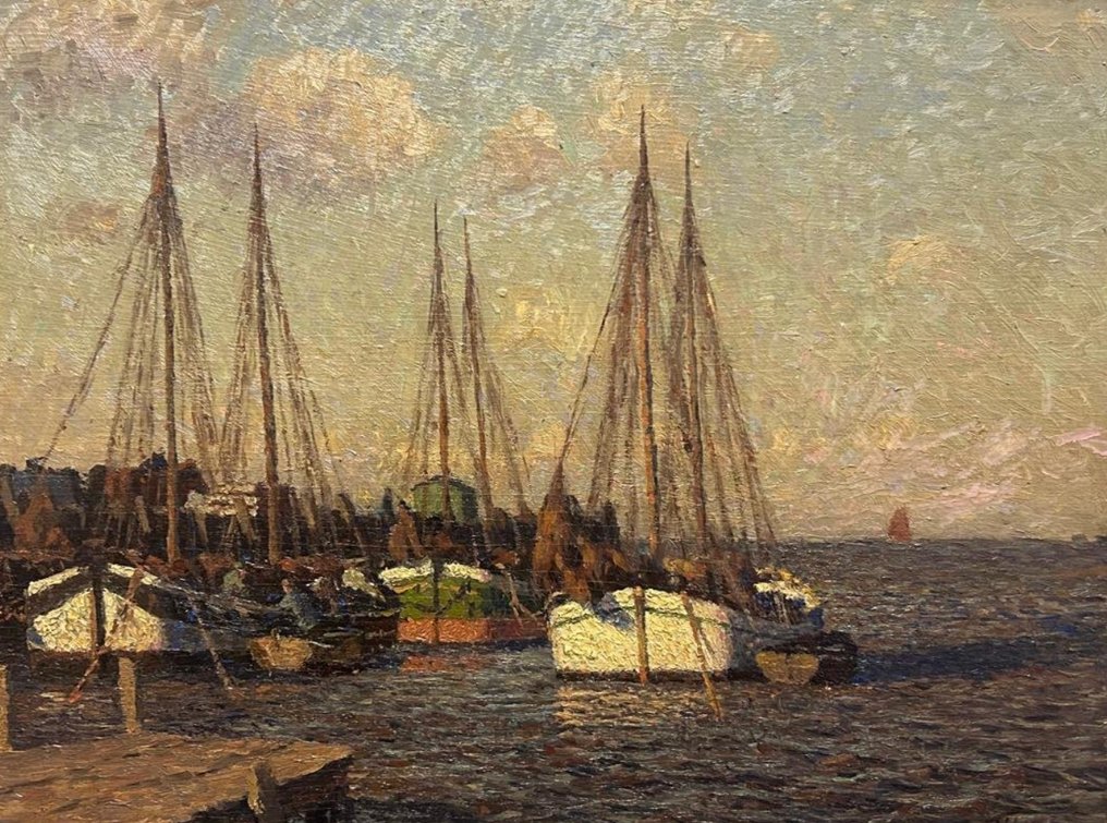 Franz Korwan (1865-1942) - Hafen von Munkmarsch a/Sylt #1.0